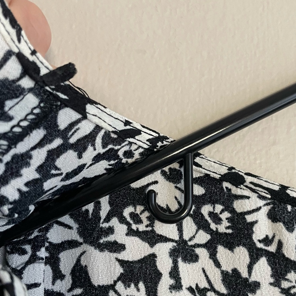 Zara Black & White Floral Maxi Dress Medium - Picture 6 of 10